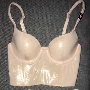 Pink lined Demi bra
